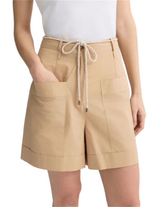 shorts donna tasche cintura cotone nocciola LIU JO | WA5175-T485360920